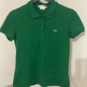 Green women lacoste polo.. Like a new